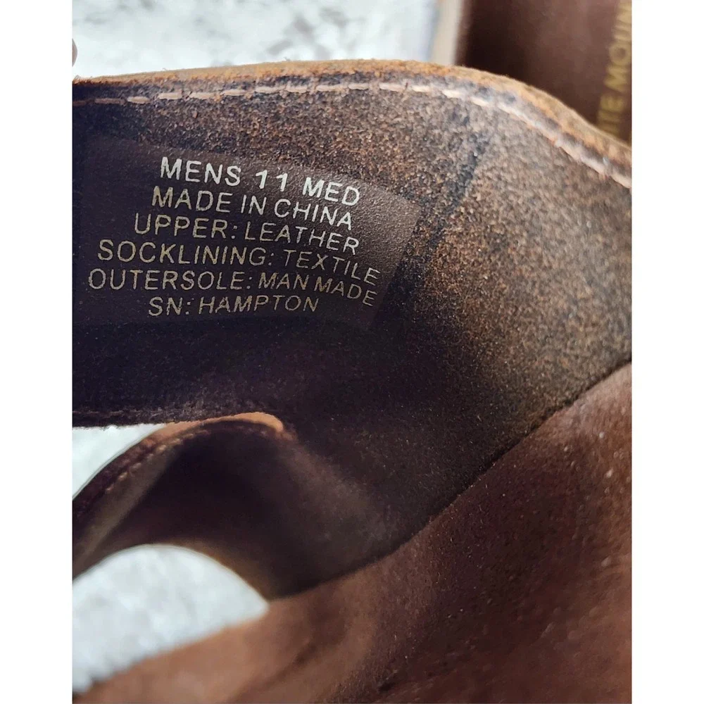 White Mountain Helga Brown Leather Sandals Mens 11 Hampton Slide Footbeds